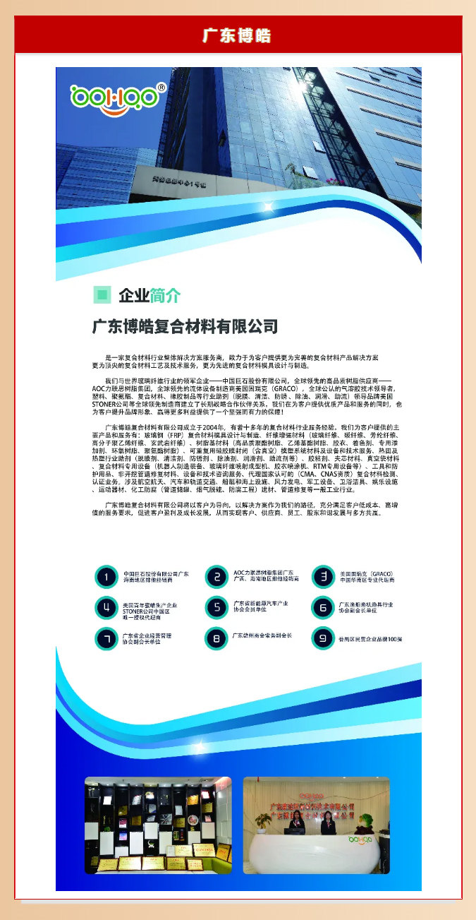 廣東博皓復合材料有限公司介紹、實力