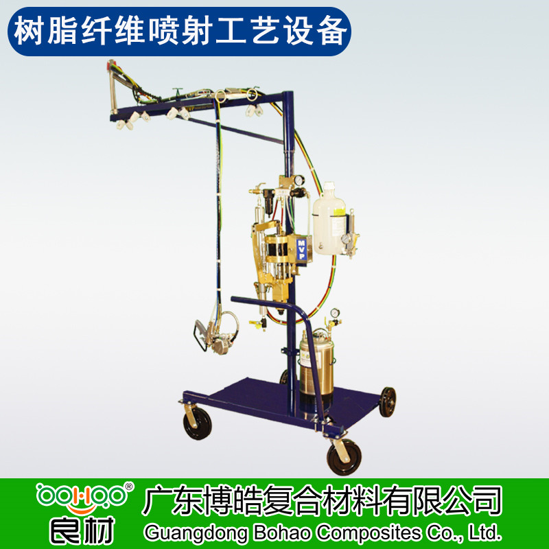 廣東博皓 玻璃鋼噴涂工藝設備 樹脂纖維噴射機 FRP玻璃鋼復合材料噴膠機 內/外混合噴槍及噴射設備系統配件